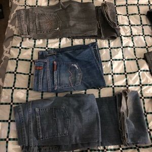 Size 28 . 7 for all man kind women’s jeans
